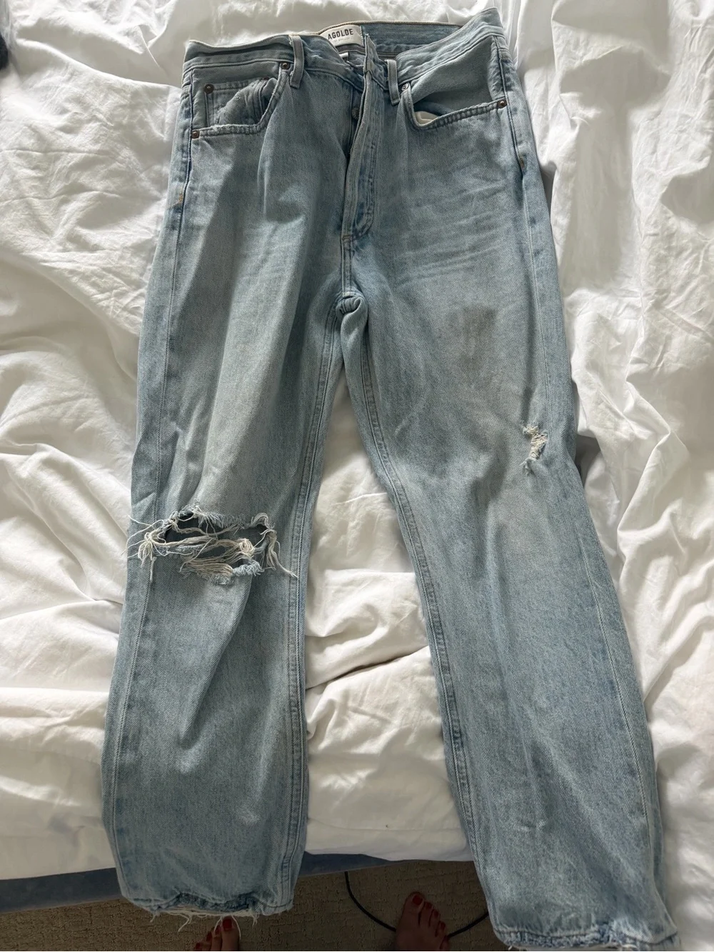 Agolde Riley High-Rise Cropped Straight Jeans - Picture 6 of 7